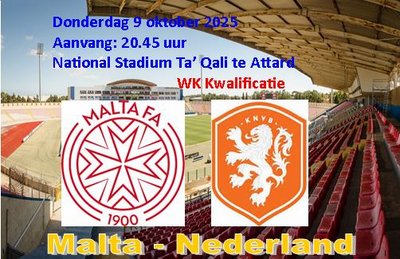 Ruime winst op Malta na slechte wedstrijd van Oranje